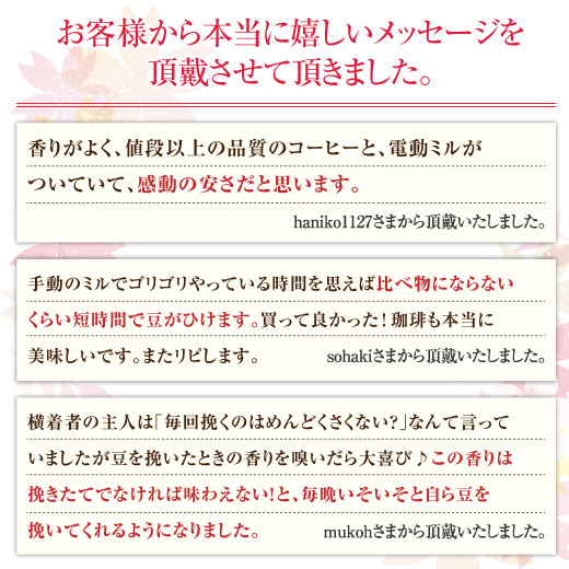 澤井珈琲 電動ミル福袋 メリタ バリエピアッツァ やくもブレンド ベートーヴェンブレンド プレミアムブルマンブレンド 200g×3袋