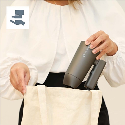 ＜VENUSiS＞ マイナスイオンミニドライヤー VDM-1100　グレー（H）