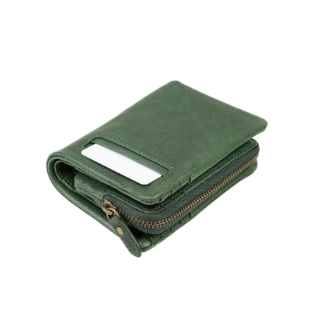 ZONALe 縦型二つ折り財布 （グリーン）
