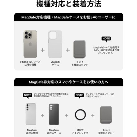 MOFT 8-in-1多機能スタンド- MagSafe対応 ジェットブラック