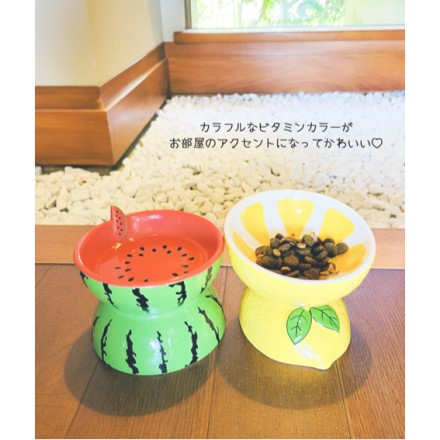 Petifam 陶器製脚付フードボウル イチゴ