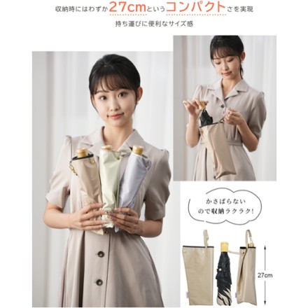 逆さ傘 花びらデザイン 完全遮光日傘 オフ×レッド