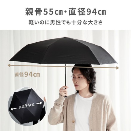 超軽量カーボン 完全遮光 晴雨兼用傘 aero グレー