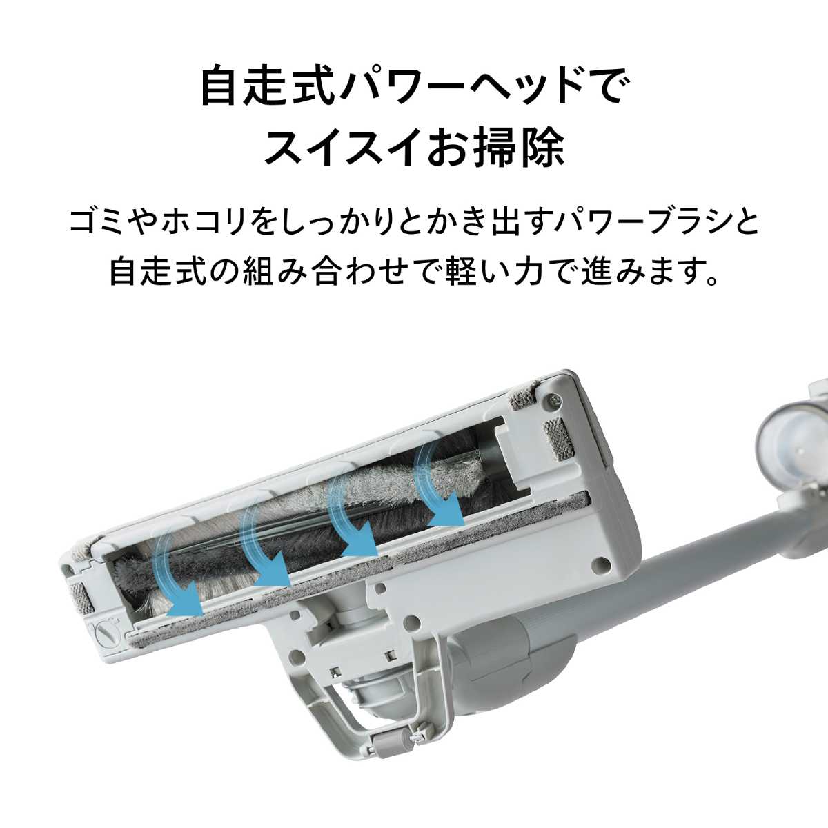 ツインバード 掃除機 コードレススティック型クリーナー グレー サイクロン式 スティック掃除機 ハンディ 2WAY 軽量 0.99kg 充電式 自走式 パワーブラシ 引っ掛け収納 バッテリー取り外し可能 ETC-EA87GY TWINBIRD