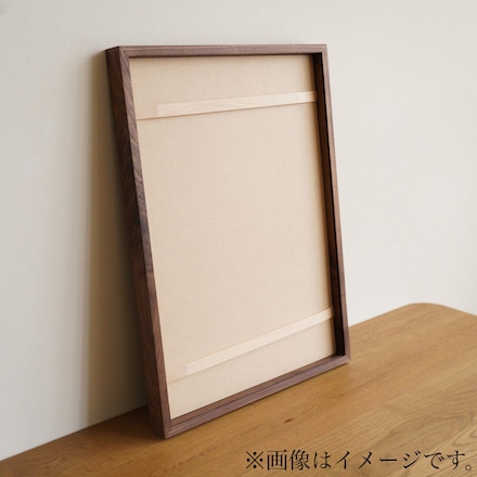 ミラー サノ 56×56cm ウォールナット材
