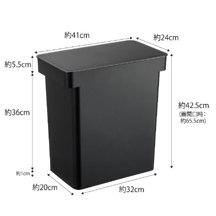 tower　密閉米びつ　タワー　２０ｋｇ　計量カップ付　ブラック