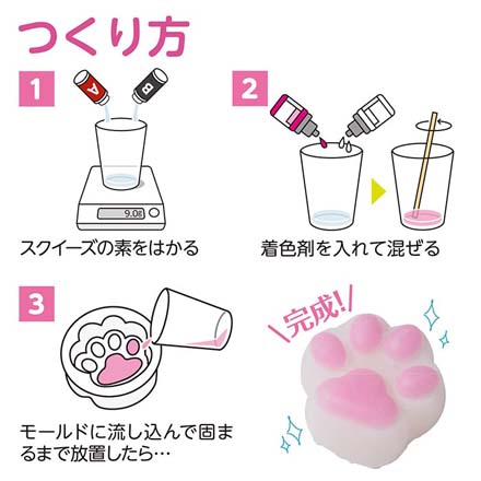 スクイーズ キット 肉球 アニマル かわいい スクイーズキット 肉球ブルー FDC