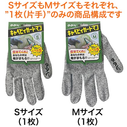 ののじ キャベピィガードマン ケガ防止手袋 Sサイズ 1個