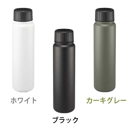 ククナ 水筒 炭酸兼用 真空断熱ステンレスボトル 500ml カーキグレー