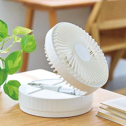 GoAir 伸縮式 首振り ポータブルファン 扇風機