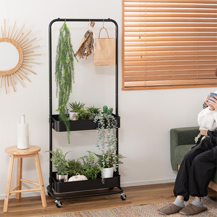 ハンガーワゴン ブラック LFS-52