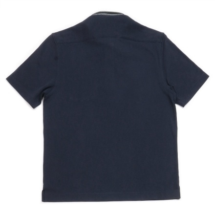 ビズポロ ワイドカラー 半袖ポロシャツ グレー杢 Mサイズ