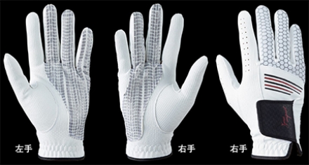 左手用キャスコ ZI-1926 ゼウスインパクト ゴルフグローブ ホワイト/22cm