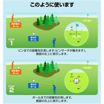 グリーンオン レーザーキャディー レーザー 距離測定器 LB01 ブラック