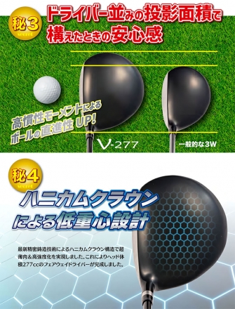 リンクス PARALLAX V-277 フェアウェイ ドライバー Lynx オリジナル カーボンシャフト 13.5度/42インチ/SR