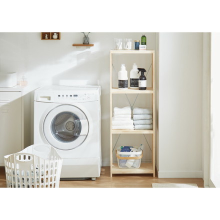 天然木 パインラック 4段 幅42.5 オープンラック 三段 木目 木製 収納 パイン材 シェルフ