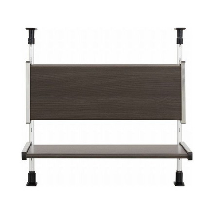 日本製 木目調スチール キッチン突っ張りラック 2段 幅55.6cm つっぱりラック 突っ張り棚 キッチン収納