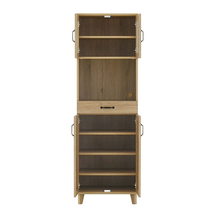 リビストレンジラックRV180-60RB GN グレーナチュラル 幅58cm レンジラック 食器棚 レンジ台