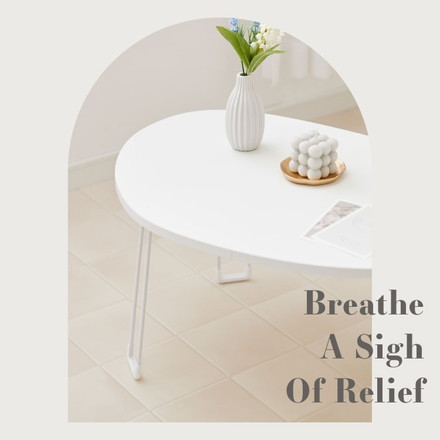 【roomnhome×リコメン堂】 テーブル 折りたたみ ビーンズテーブル 折れ脚 軽い 70cm幅 楕円 ビーンズベージュ