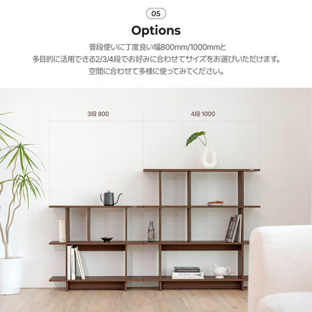 roomnhome バルトスクエアラック 幅100cm 2段 オープンラック 木製 見せる収納 収納 サイドテーブル ブラウン
