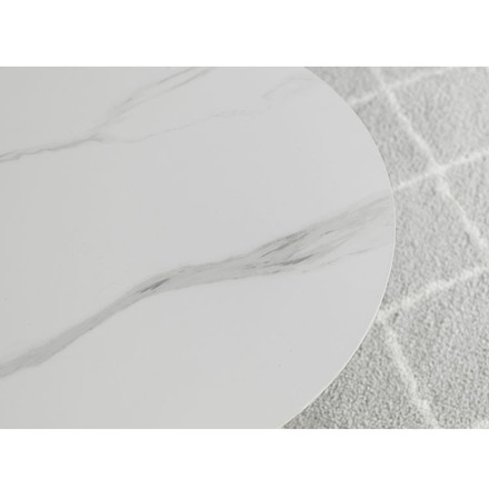 センターテーブル 円形 80cm セラミック天板 北欧 白 ホワイト ナチュラル