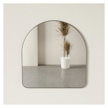 アンブラ 鏡 ベッドルーム フーバ アーチド ミラー 86x91cm チタニウム インテリア 雑貨 玄関 寝室