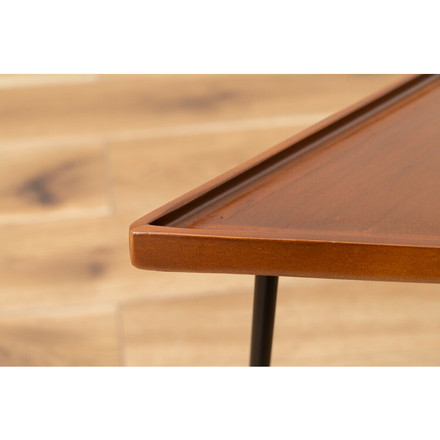 ミニテーブル テーブル サイドテーブル シンプル モダン 和モダン 積み重ね 幅40cm 高さ33cm 木製 天然木 スチール ブラウン 黒 軽量