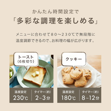 simplus トースター 1200W 4枚焼き オーブントースター 80℃~230℃ タイマー付き シンプラス SP-TF01 ホワイト