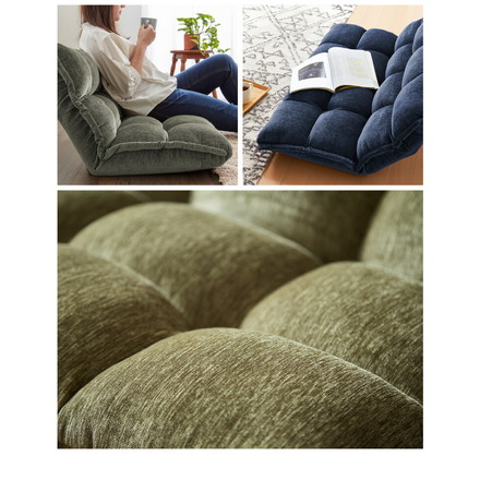 ソファ フロアソファ リクライニング 座椅子 2人掛け リクライニングチェア モカ