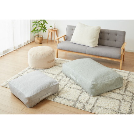 布団収納 クッション 65×50 2個セット グリーン