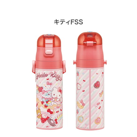 サンリオ 新柄 水筒 キッズ 直飲み 470ml 保冷 ステンレスボトル ワンタッチ クロミ シナモロール マイメロディ キティ SDC4 スケーター Skater Sanrio ビックリボン シナモロールFSS