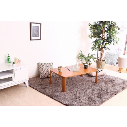 折脚ローテーブル W900×D600×H320mm MDF(突板ラバーウッド) ナチュラル