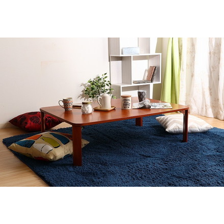 折脚ローテーブル W1050×D750×H320mm MDF(突板ラバーウッド)