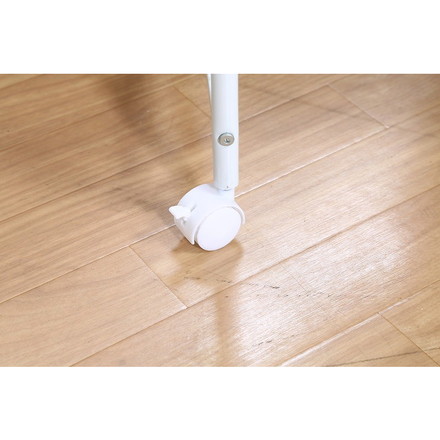 キッチンワゴン ホワイト×ナチュラル 幅45×奥行35.5×高さ69.5cm 合成樹脂化粧パーティクルボード