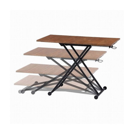 昇降テーブル アンティークブラウン 幅100cm 奥行55cm