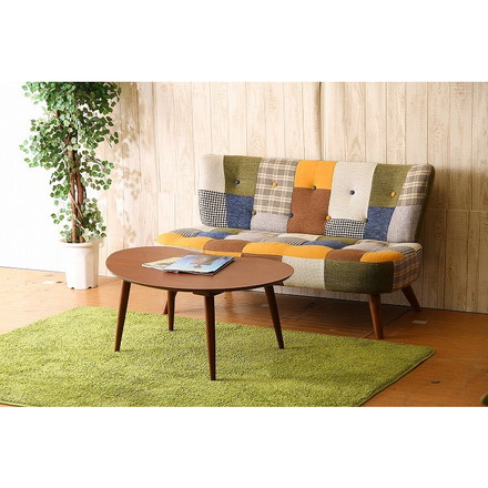 ソファ2p パッチワーク W1230×D670×H680mm 360mm ポリエステル100% おしゃれ