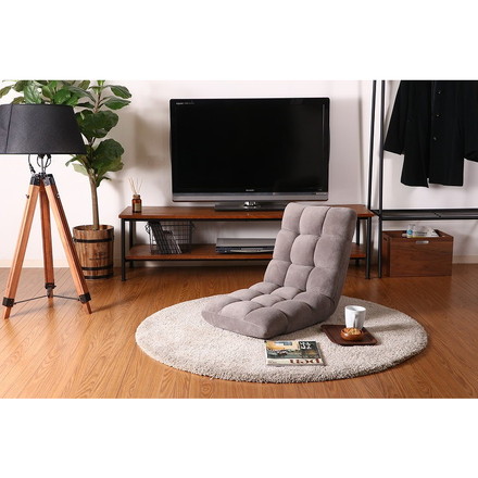 ふわもこ グレージュ 幅42×奥行57~98×高さ13~53cm 座面高 130mm