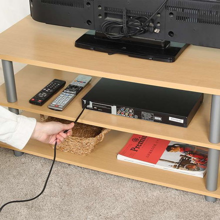 TVラック 幅90cm テレビ台 木目調 32型テレビ対応 ロータイプ AV機器 デッキ収納 TV台