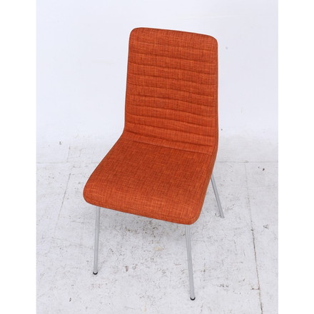 チェアー ファ W490×D560×H870mm 480mm ウレタンフォーム スチール オレンジ