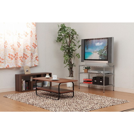 メタルTVラック W750×D350×H580mm スチール テレビ台 ローボード