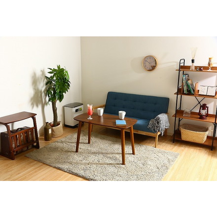 リビングテーブル W900×D500×H550mm 天然木化粧繊維板