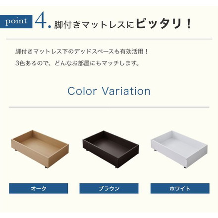 ベッド下収納ボックス 単品 幅70 奥行50 キャスター付き 収納ケース 収納ラック 引き出し収納 ソファー下収納 木製 ブラウン