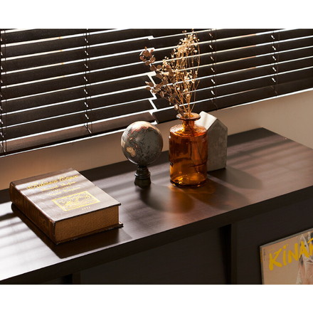 ディスプレイラック 扉3列2段タイプ 幅119cm 棚 ラック シェルフ キャビネット 収納 木製 北欧 フラップ扉 ダークブラウン(86047)