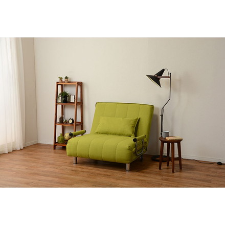 ソファベッド キャスター付き 折りたたみ 3WAY 14段階リクライニング 折りたたみベッド カウチソファ ブラウン