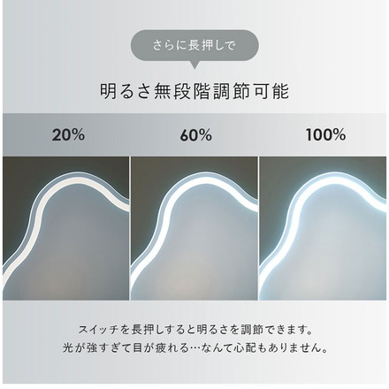 ドレッサー 幅75cm ウェーブミラー LEDライト付き スツール付き ドレッサーセット 引き出し 引出し デスク 机