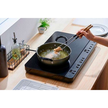 2口IHコンロ IHK-WT41-B ブラックアイリスオーヤマ