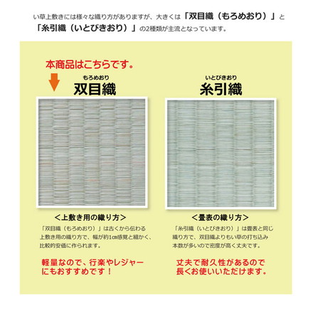純国産 双目織 い草上敷 『ほほえみ』 江戸間6畳（約261×352cm）