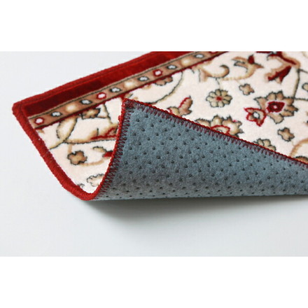 玄関マット あがり框 洗える モケット織り 王朝柄 メンデル グリーン 30×90cm