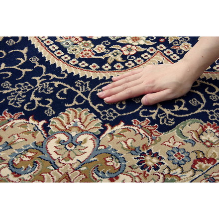 カーペット ラグ マット ウィルトン織り トルコ製 トルコ製 ウィルトン織り カーペット 『ベルミラ RUG』 ネイビー 約200×250cm