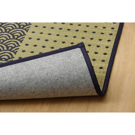 い草ラグ ラグ カーペット 3畳 長方形 和柄 風物詩 DX金魚 約176×230cm